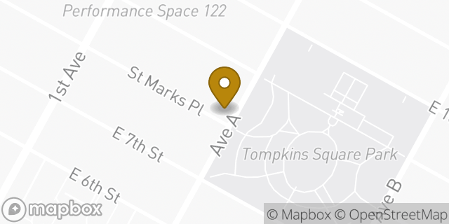 Map showing the location of Starbucks Coffee Company in New York, NY 10009