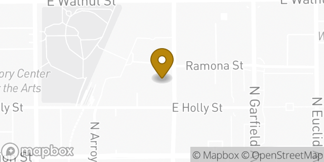Map showing the location of Pasadena American Legion in Pasadena, CA 91101