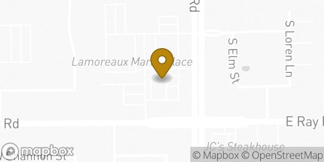 Map showing the location of Amazon Locker - Tuba in Gilbert, AZ 85296