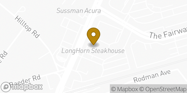 Map showing the location of LongHorn Steakhouse in Abington Twp, PA 19046