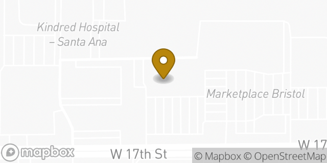 Map showing the location of ATM CVS in Santa Ana, CA