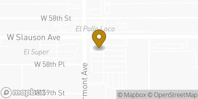 Map showing the location of McDonald's in Los Angeles, CA 90044