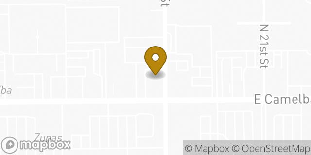Map showing the location of Bank of America in Phoenix, AZ 85016