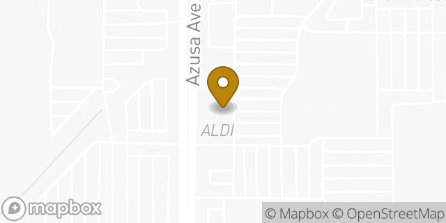 Map showing the location of Aldi in Covina, CA 91722