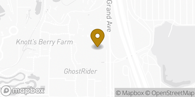 Map showing the location of Starbucks in Buena Park, CA 90620
