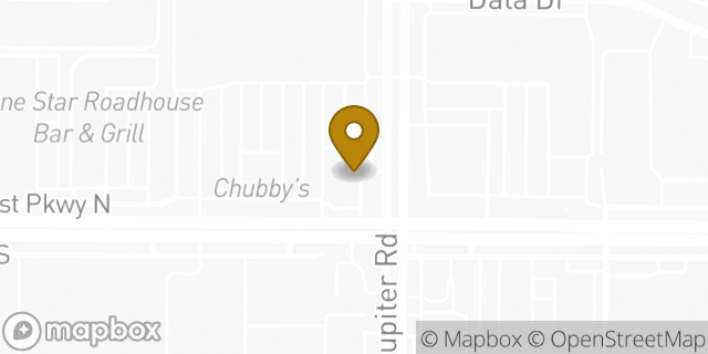 Map showing the location of Amazon Locker - Protein in Dallas, TX 75238