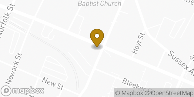 Map showing the location of Subway in Newark, NJ 07103