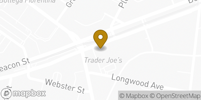 Map showing the location of Trader Joe's in Brookline, MA 02446