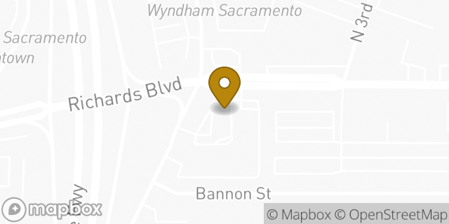 Map showing the location of McDonald's in Sacramento, CA 95811