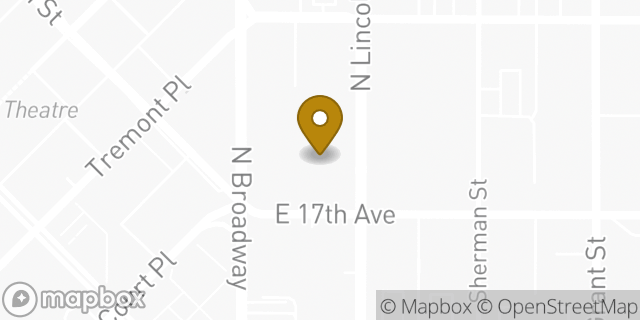 Map showing the location of Wells Fargo ATM in Denver, CO 80203