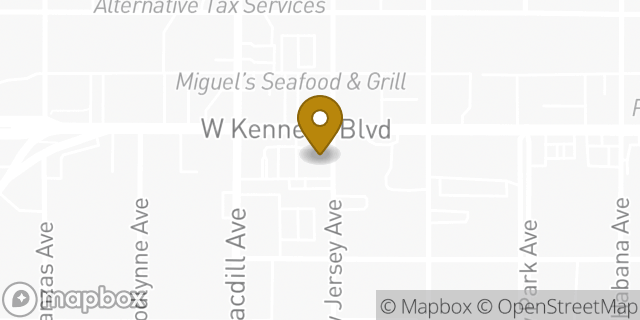 Map showing the location of Bank Of America in Tampa, FL 33609