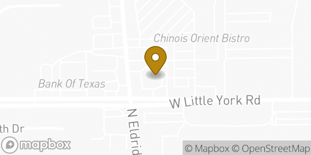 Map showing the location of Bank of America Financial Center & Drive-Thru ATM | Eldridge Lakes in Houston, TX 77041