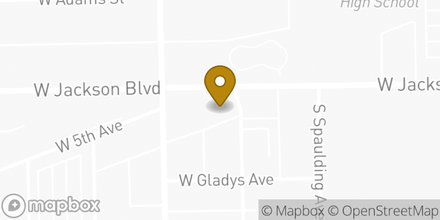 Map showing the location of Jackson Boulevard Church of Christ in Chicago, IL 60624