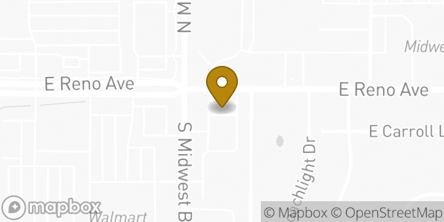 Map showing the location of 7-Eleven in Midwest City, OK 73110