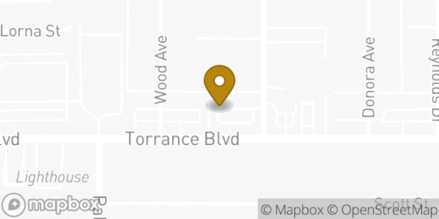 Map showing the location of McDonald's in Torrance, CA 90503