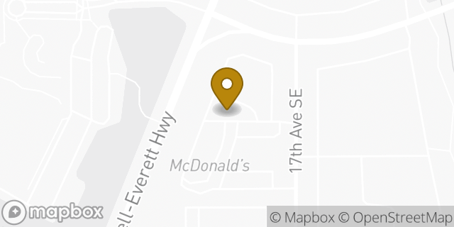 Map showing the location of Starbucks in Bothell, WA 98021