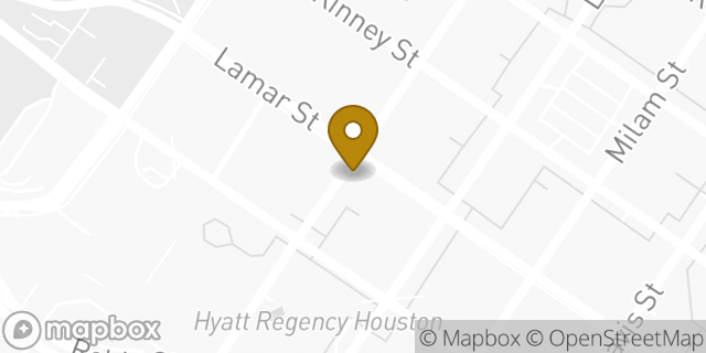 Map showing the location of Subway in Houston, TX 77002