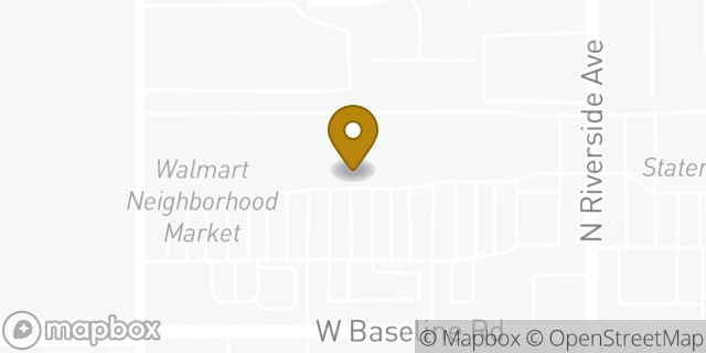 Map showing the location of Amazon Locker - Florenciano in Rialto, CA 92376