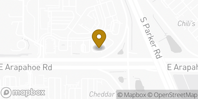 Map showing the location of Starbucks in Centennial, CO 80016