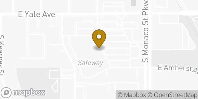 Map showing the location of Amazon Locker - Zora in Denver, CO 80222