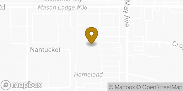 Map showing the location of Amazon Locker - Combat in Oklahoma City, OK 73120