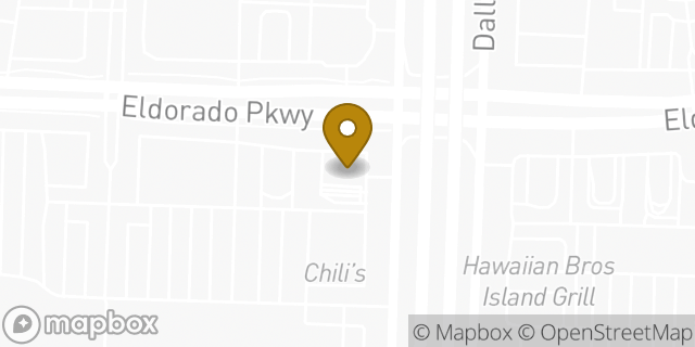 Map showing the location of Bank of America in Frisco, TX 75033