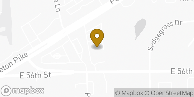 Map showing the location of Aldi in Indianapolis, IN 46236