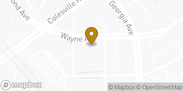 Map showing the location of Planet Fitness in Silver Spring, MD 20910