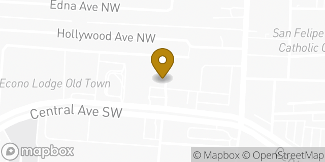Map showing the location of Baskin-Robbins in Albuquerque, NM 87104