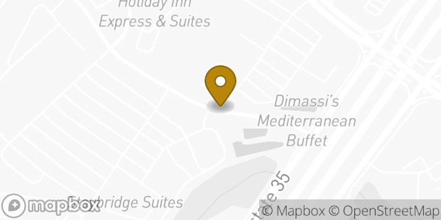 Map showing the location of Buffalo Wild Wings in Austin, TX 78745