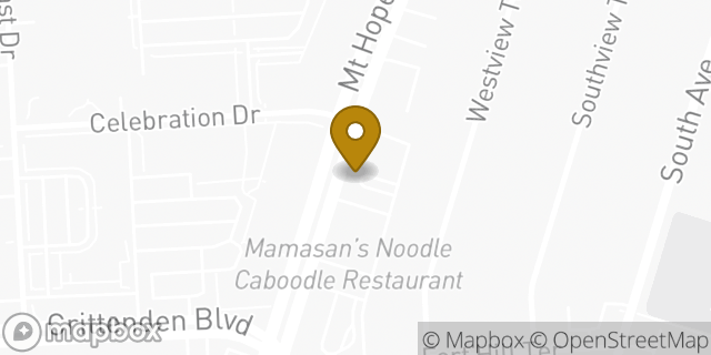 Map showing the location of Starbucks in Rochester, NY 14620