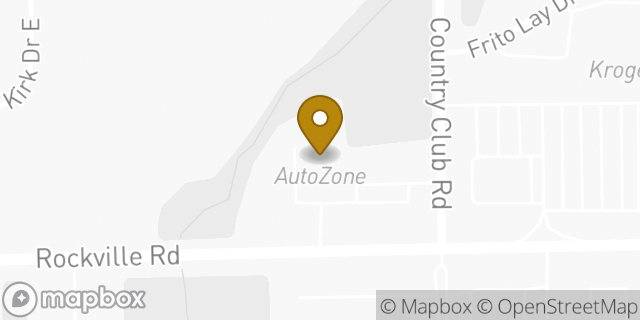 Map showing the location of AutoZone in Indianapolis, IN 46234