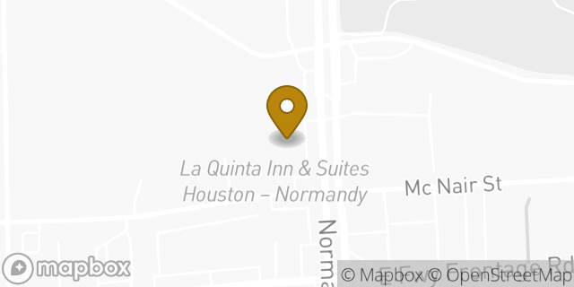 Map showing the location of La Quinta Inn and Suites Houston East at Normandy in Houston, TX 77015