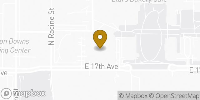 Map showing the location of Subway in Aurora, CO 80045