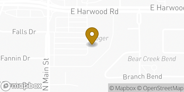 Map showing the location of Starbucks in Euless, TX 76039