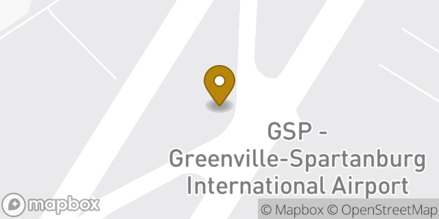 Map showing the location of ATM Greenville-Spartansburg Airport Concourse A in Greer, SC 29651