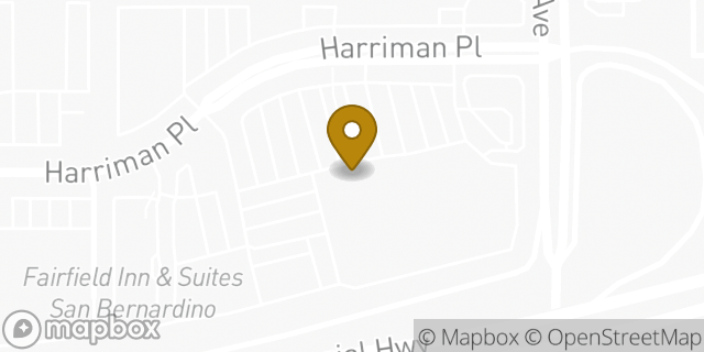 Map showing the location of Sam's Club in San Bernardino, CA 92408