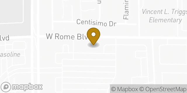 Map showing the location of The UPS Store in Las Vegas, NV 89131