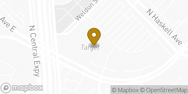 Map showing the location of ATM Target in Dallas, TX