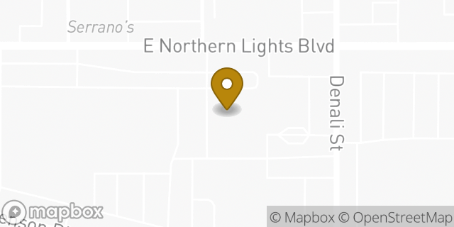 Map showing the location of Chuck E. Cheese in Anchorage, AK 99503