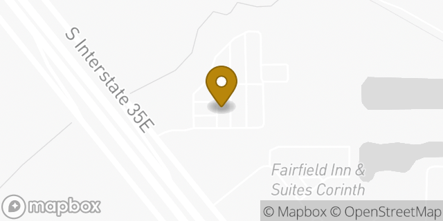 Map showing the location of CubeSmart Self Storage in Corinth, TX 76210