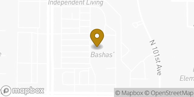 Map showing the location of Starbucks Coffee Company in Peoria, AZ 85382