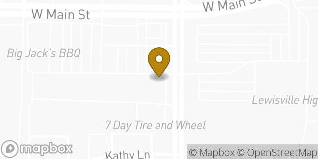 Map showing the location of AutoZone in Lewisville, TX 75067