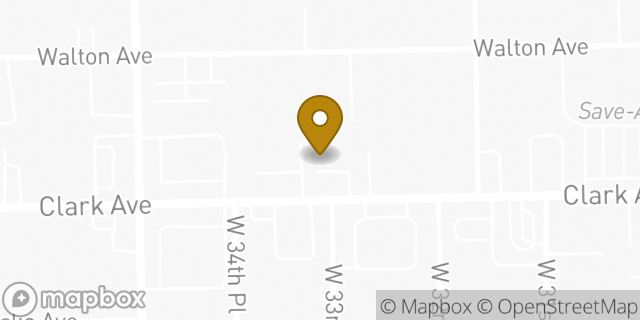 Map showing the location of Subway in Cleveland, OH 44109