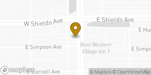 Map showing the location of McDonald's in Fresno, CA 93703