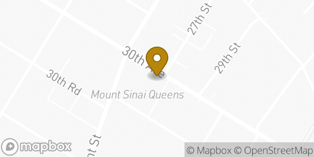 Map showing the location of Dunkin' in Astoria, NY 11102