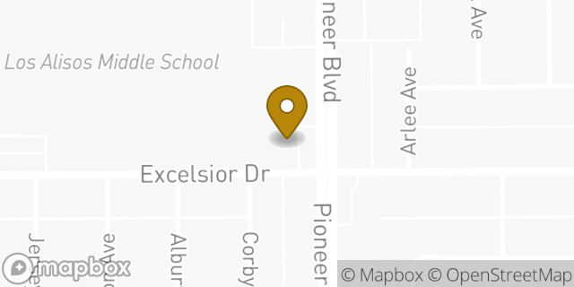 Map showing the location of Amazon Locker - Cubby in Norwalk, CA 90650