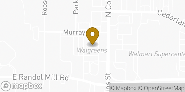 Map showing the location of ATM Walgreens in Arlington, TX