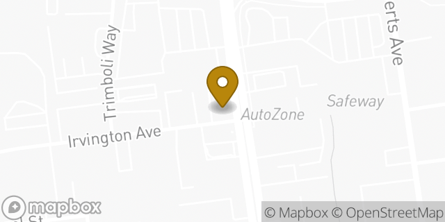 Map showing the location of Starbucks in Fremont, CA 94538
