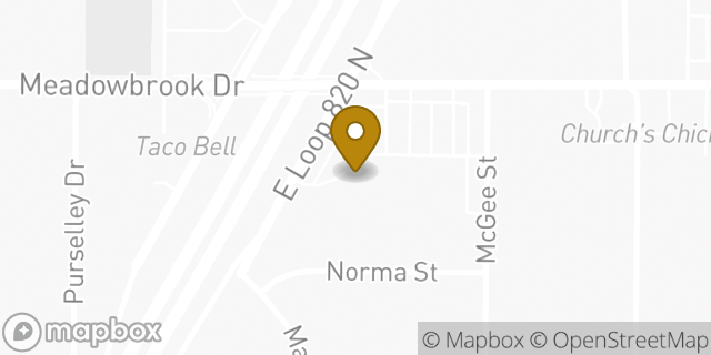 Map showing the location of Subway in Fort Worth, TX 76112